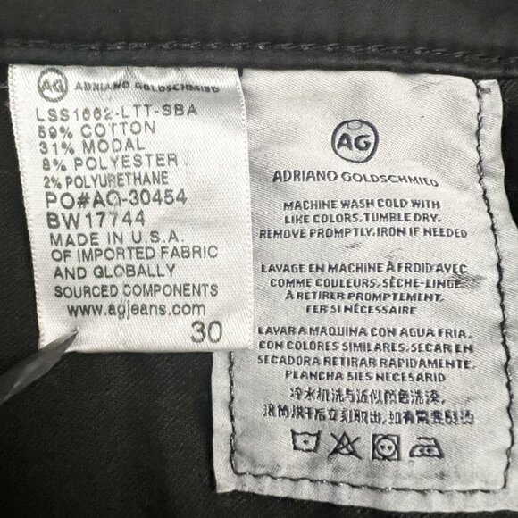 AG Adriano Goldschmied Coated Jeans 30 Black Jodi Crop High-Rise Slim Flare Crop - Picture 7 of 16